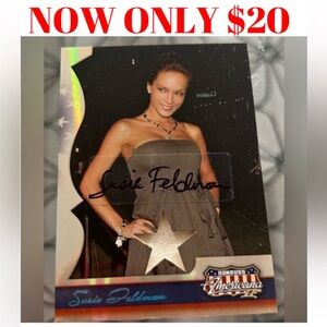 Susie Feldman 2008 Donruss Autograph Worn Material Celebrity Card Serial  /250